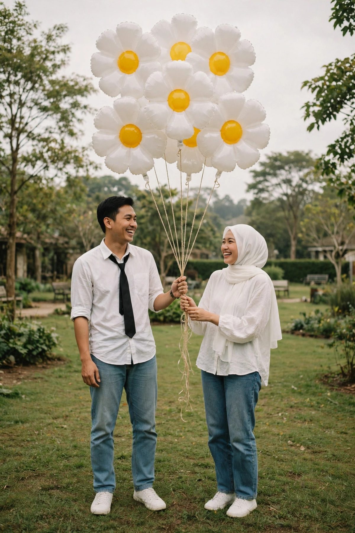 Balon bunga daisy